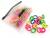 №8201 Резинка рубчик яркая сумочка 100шт Д-2.5см