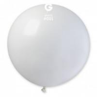 Латексные шары Gemar, G30 без полос Белый 01/31" (80 см)