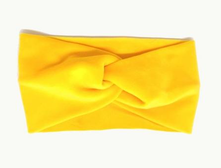 №9840 Повязка спорт-велюр желтая 19х9см