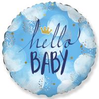 Круг Hello Baby Мальчик голубой, 18" (45см) FLEXMETAL 401612