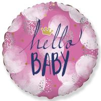 Круг Hello Baby Девочка розовый, 18" (45 см) FLEXMETAL 401613