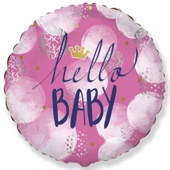 Круг Hello Baby Девочка розовый, 18" (45 см) FLEXMETAL 401613