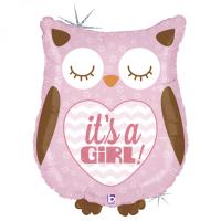 Шар фольгированный  Сова It's a Girl, 26" Грабо УП (35156H)
