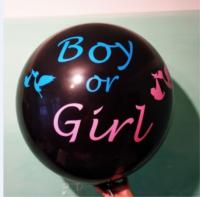 Наклейка на шар 32"(80 см)  girl or boy (розовая и голубая)
