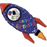 Шар фольгированный Ракета Birthday, 38 " УП Грабо (35969)