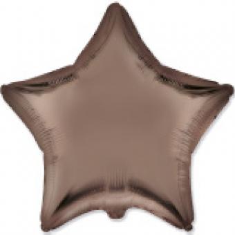 Фольгированная Звезда 18" б/м Сатин Коричневый Flexmetal 301500SM