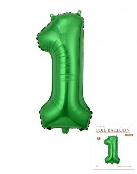 Цифра 1 середня 32" (80 см) зелена УП