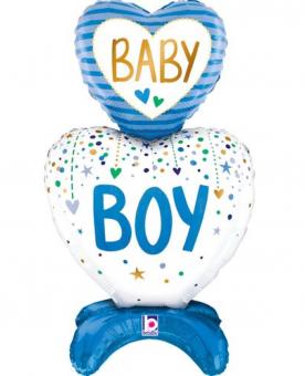 Фольгированный шарик Стоячее Сердце Baby Boy Grabo 28" УП 25301