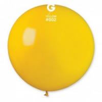 Латексные шарики Gemar, G30 без полос Желтые 02/31" (80 см)