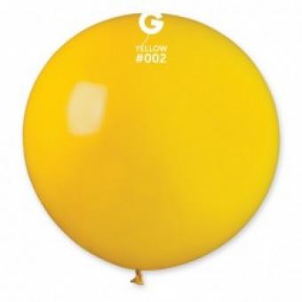Латексные шарики Gemar, G30 без полос Желтые 02/31" (80 см)