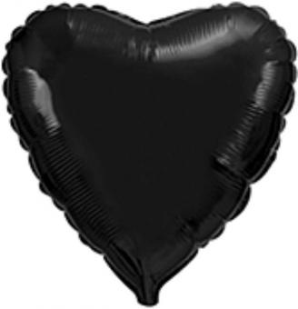 Сердце 18 дюймов(45х45см)  черное  FLEXMETAL