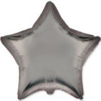 Фольгированная Звезда 18" б/м Сатин Серая сталь Flexmetal 301500SSG