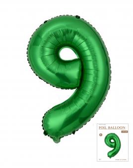 Цифра 9 середня 32" (80 см) зелена УП