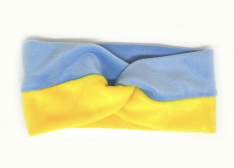 №6005 Пов'язка Україна спорт-велюр 18х8см