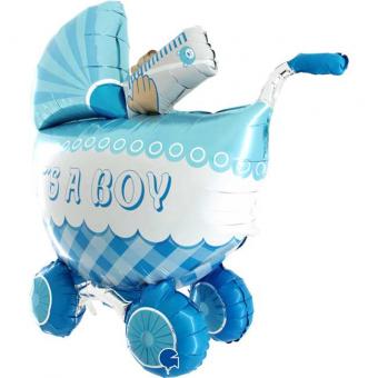 Кулька Грабо, Дитячий візок блакитний, 36″ УП (73060)