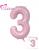 Цифра 3 средняя 32" (80 см) розовая пастель УП