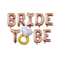 Надпись BRIDE TO BE 16"(40см) розовое золото (с кольцом)