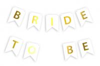 Бумажная надпись Bride to be белая