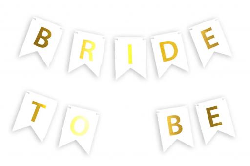 Бумажная надпись Bride to be белая