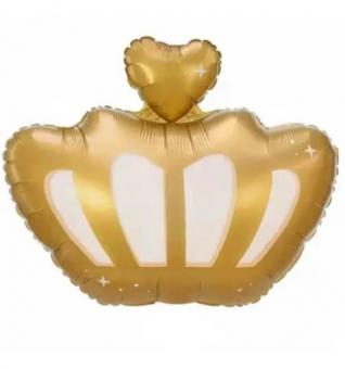 Фольгированный шар Корона золотая 43*53 см. Party deco(Пати деко)