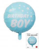 Круг в упаковке Birthday boy голубой 45х45см