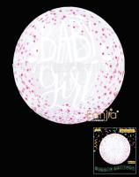 Шарик Bubbles с рисунком Baby girl розовые точки 20"