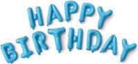 Happy birthday 13 шт., нежно голубые (40 см.)