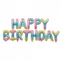 Happy birthday 13 шт. омбре(радужные) 40 см.