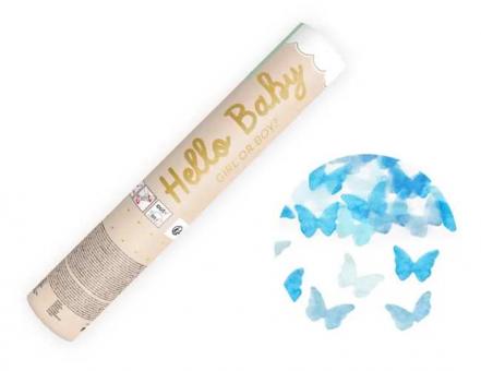 Хлопушка пневматическая гендерная Girl or Boy голубая PartyDeco, 20 см