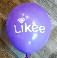 Шарики Китай ЛАЙК(Likee) микс 12"(30см.)