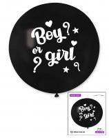 Шар на определения пола ребенка "Boy or Girl", 19"/48 см. (белый цвет)