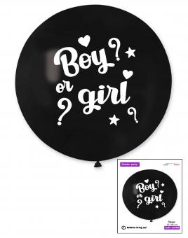 Шар на определения пола ребенка "Boy or Girl", 19"/48 см. (белый цвет)