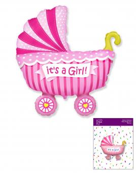 Коляска FLEXMETAL Baby Girl(розовая) (УП) 901741