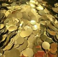 Конфетти Круг Золото 100грам 12мм.