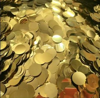 Конфетти Круг Золото 100грам 12мм.