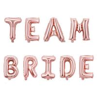Надпись Team Bride(команда невесты) розовое золото 40см.