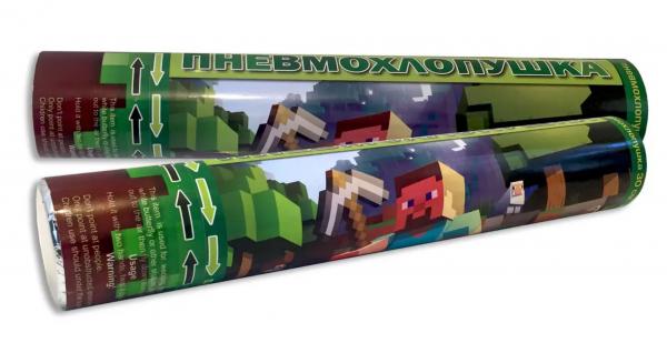 Пневматична хлопавка Майнкрафт довжина 30 см (minecraft)