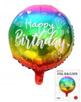 Круг в упаковке Happy birthday разноцветный 45х45см