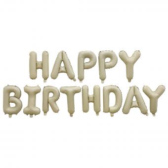 Напис Happy birthday 13 шт., кремовий (40 см.)