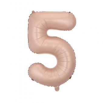 Цифра 5 средняя 32" (80 см) нежно розовая Baby pink (УП)