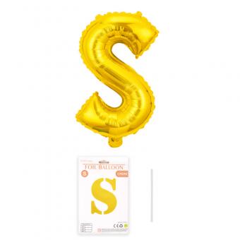 Шарик буква "S" золото 32" 80 см (УП)