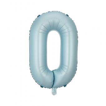 Цифра 0 средняя 32" (80 см) нежно голубая Baby blue (УП)