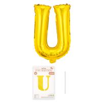 Шарик буква "U" золото 32" 80 см (УП)