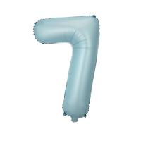 Цифра 7 средняя 32" (80 см) нежно голубая Baby blue (УП)