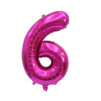 Цифра 6 средняя 32" (80 см) малиновая УП