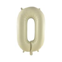 Цифра 0 средняя 32" (80 см) молочная УП