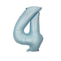 Цифра 4 средняя 32" (80 см) нежно голубая Baby blue (УП)