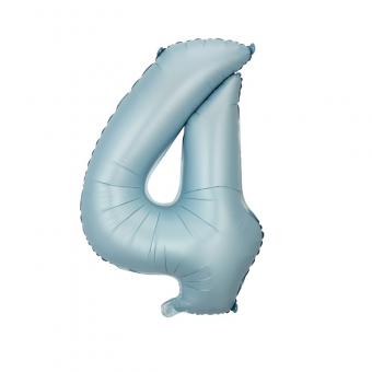 Цифра 4 средняя 32" (80 см) нежно голубая Baby blue (УП)