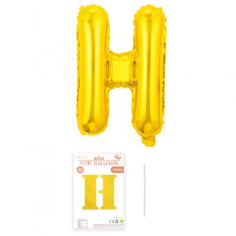 Шарик буква "H" золото 32" 80 см (УП)