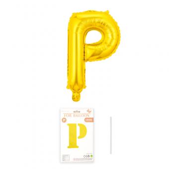 Шарик буква "P" золото 32" 80 см (УП)